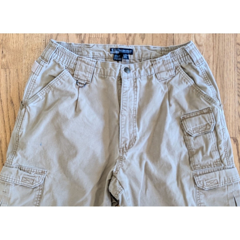5.11 Tactical Series 74251 Men's Size 34/32 Dark Khaki Cargo Work Utility Pants - Picture 3 of 16